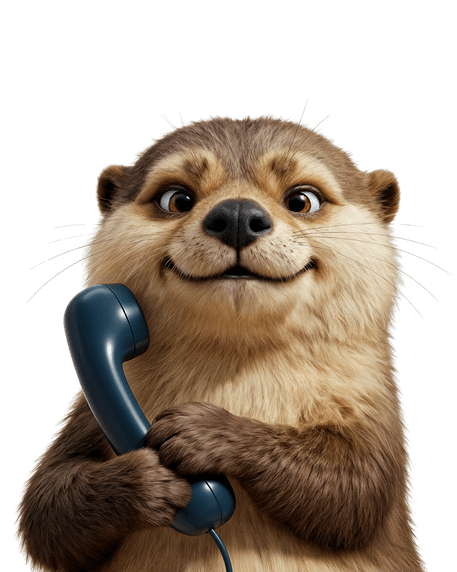 Выдра, которая говорит по проводному телефону