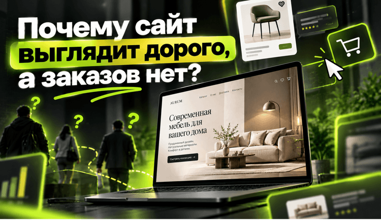 Картинка для статьи Почему сайт выглядит дорого, а заявок нет?